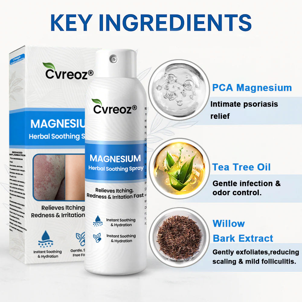 ✅ Official Store: Cvreoz® Magnesium Herbal Psoriasis Spray 👨⚕️ MHRA Approved (Relieves psoriasis and eczema, improves bacterial infections in the genital area, treats acne and warts)