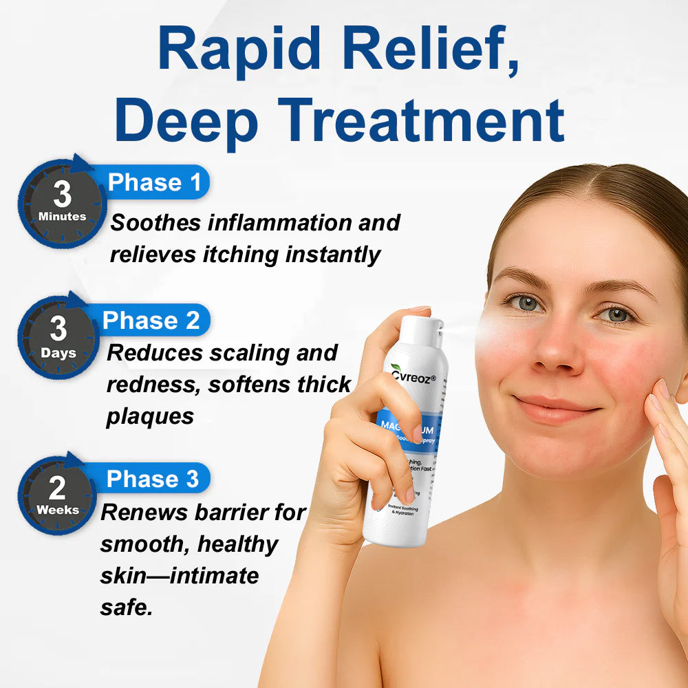 ✅ Official Store: Cvreoz® Magnesium Herbal Psoriasis Spray 👨‍⚕️ MHRA Approved (Relieves psoriasis and eczema, improves bacterial infections in the genital area, treats acne and warts)