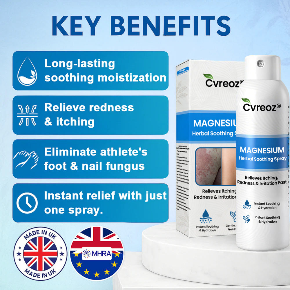 ✅ Official Store: Cvreoz® Magnesium Herbal Psoriasis Spray 👨‍⚕️ MHRA Approved (Relieves psoriasis and eczema, improves bacterial infections in the genital area, treats acne and warts)