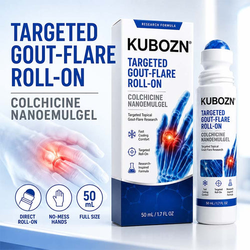 KUBOZN® COLCHIFLARE™ TARGETED GOUT-FLARE ROLL-ON COLCHICINE NANOEMULGEL