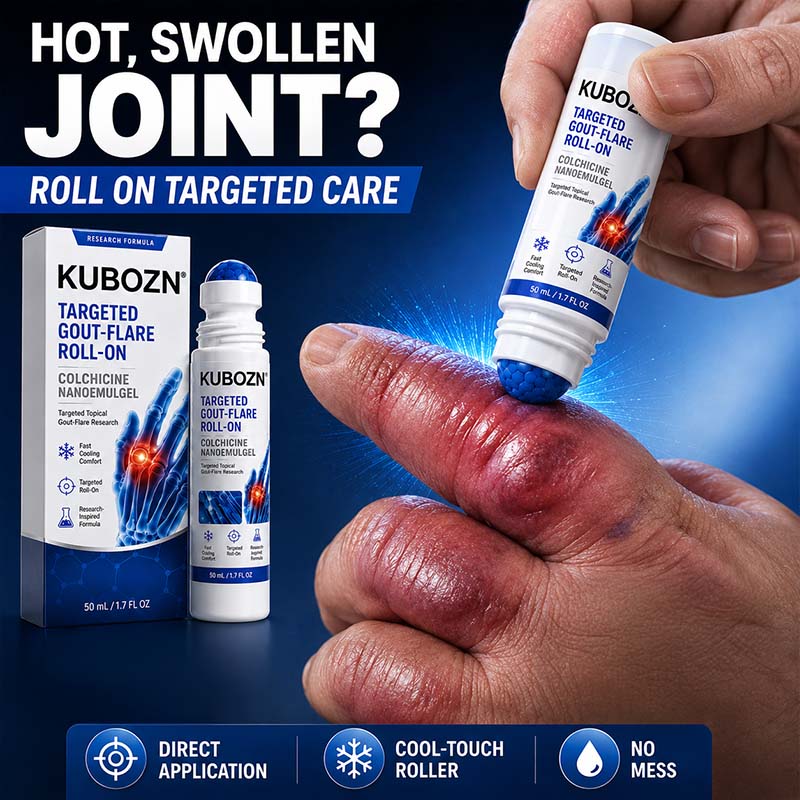 KUBOZN® COLCHIFLARE™ TARGETED GOUT-FLARE ROLL-ON COLCHICINE NANOEMULGEL