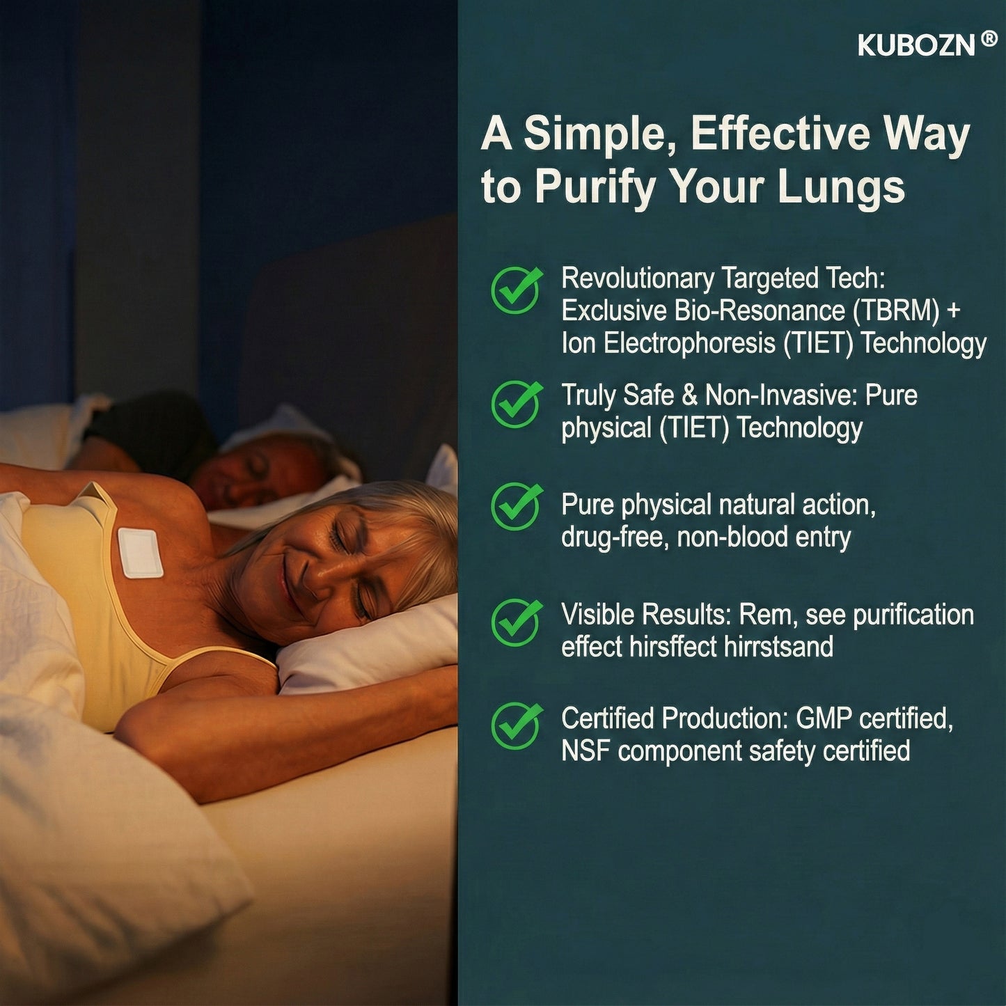KUBOZN® Targeted Lung Cleansing Patch